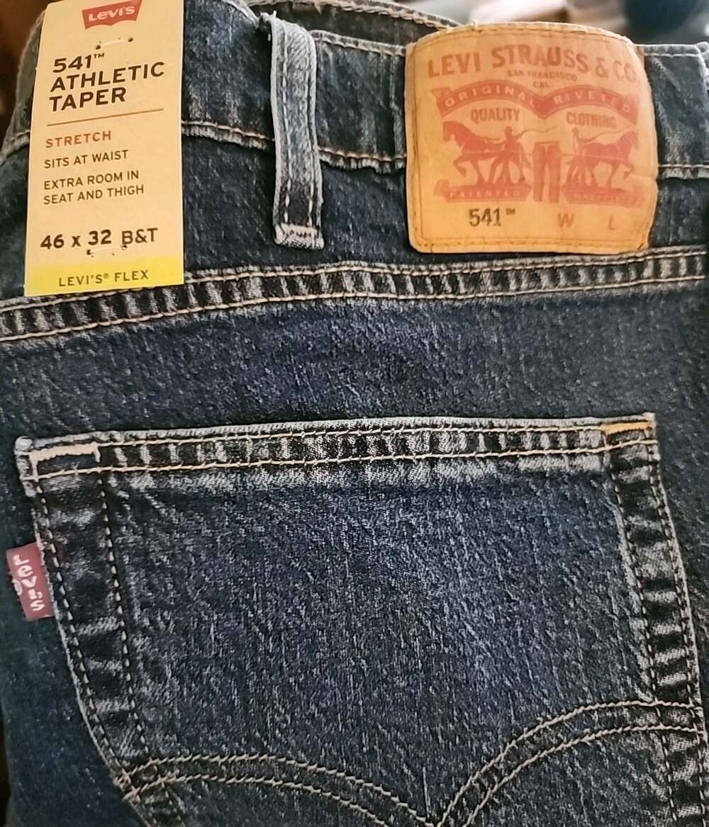 Levi's 541 Athletic Taper Jeans Stretch Big & Tall 46X32 New NWT L100 Flex